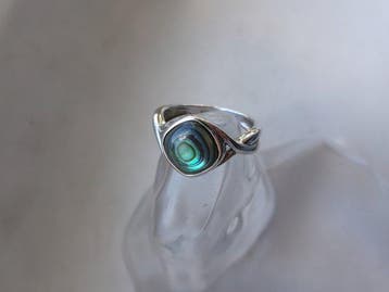 Zilver, Abalone parelmoer - Ring - Art Nouveau-stijl