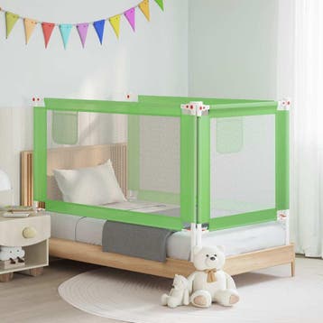 vidaXL Bedhekje peuter 150x25 cm stof groen, Verzenden