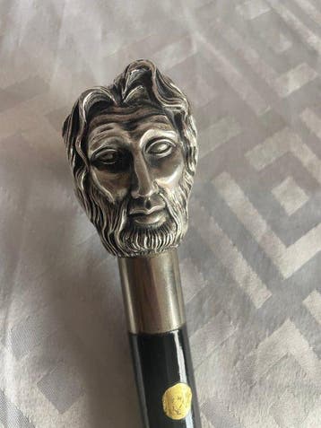 Canne de marche - Homme - Lion - Argent 925/1000