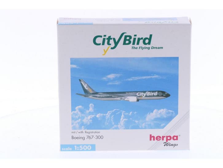 Schaal 1:500 Herpa 502924 CityBird Boeing 767-300 Reg. OO..., Hobby & Loisirs créatifs, Modélisme | Avions & Hélicoptères, Enlèvement ou Envoi