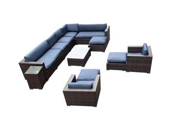 Veiling - Loungeset incl. kussens 12-delig, Jardin & Terrasse, Ensembles de jardin