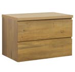 Wastafelkast Angela 80 x 48 cm Eiken Wastafelmeubel, Verzenden