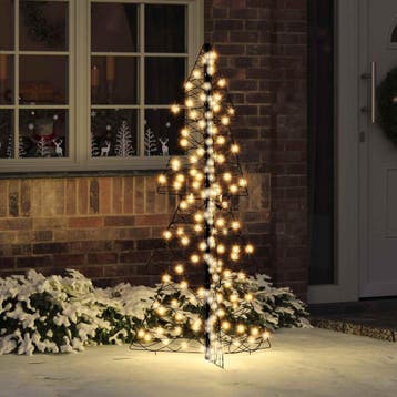 vidaXL Kerstboom 160 LEDs Warmwit 150 cm Rattan, Verzenden, Nieuw
