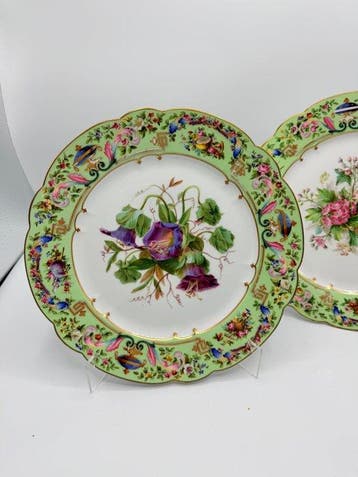 Sevres, after - Exquisite Pair of 19th C. French Cabinet, Antiek en Kunst