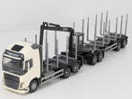 Schaal 1:25 EMEK Volvo FH12 6x4 Wit Hout Transporter met..., Ophalen of Verzenden, Gebruikt