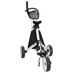 vidaXL Golf Trolley Zwart en Wit 100 x 69 x 114 cm Aluminium, Sports & Fitness, Verzenden