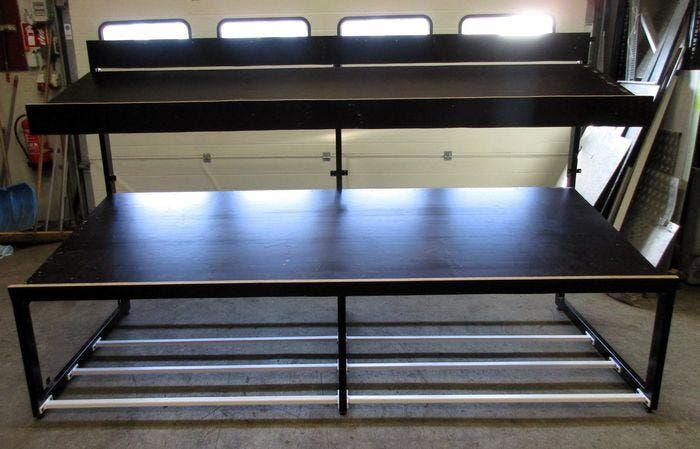 Groente stelling met 2 etages, B250 x D107 x H153cm, Zakelijke goederen, Kantoor en Winkelinrichting | Magazijn, Stelling en Opslag