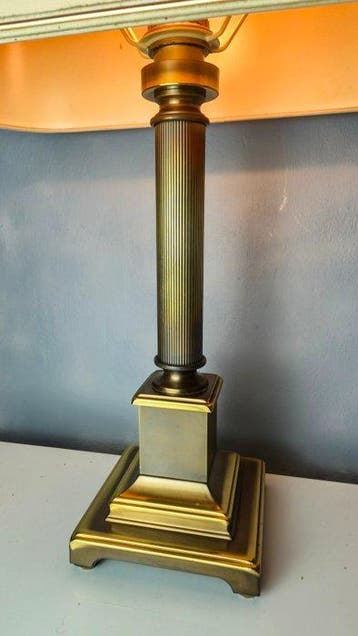 Herda - Lampe de table - Cuivre - Hauteur 55 cm, Antiquités & Art
