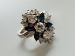 Bague de cocktail - 18 carats Or blanc - Saphir - Milieu du