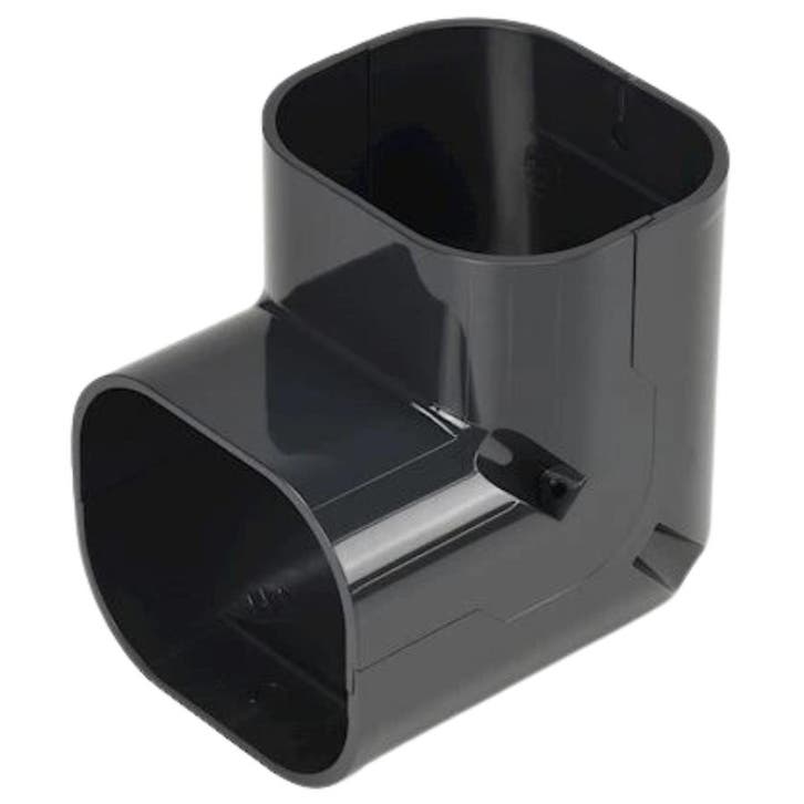 Lange stijgende bocht 90 graden - Antraciet, Bricolage & Construction, Ventilation & Extraction, Envoi