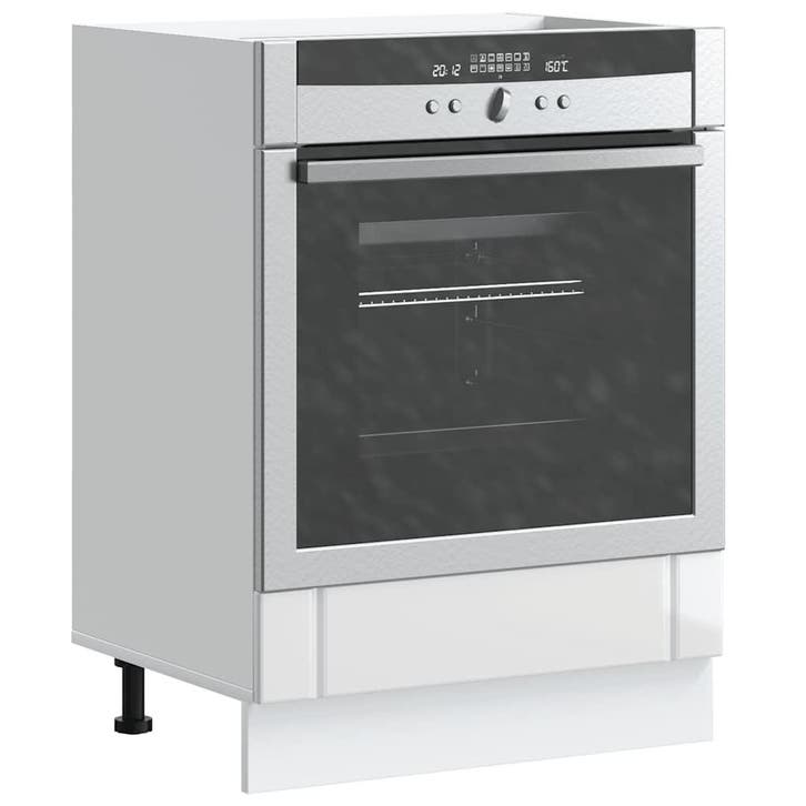 vidaXL Ovenkast Lucca bewerkt hout hoogglans wit, Huis en Inrichting, Kasten | Overige, Nieuw, Verzenden