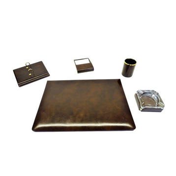 Omas - Bureauset - Kristal, Messing, Leder, Antiek en Kunst