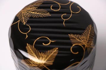 Okamoto Yosai — Pine & Scrolling Vine Gold Maki-e Black