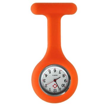 Fako - Verpleegstershorloge - Siliconen Uni - Oranje, Verzenden, Nieuw