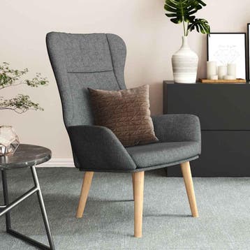 vidaXL Relaxstoel stof donkergrijs, Verzenden
