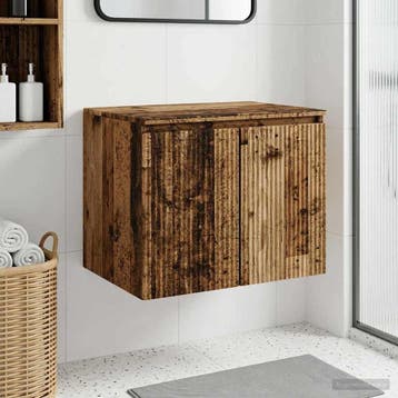 vidaXL Wandgemonteerde Badkamerkast Oud hout 62,5 x 44,5 x, Verzenden, Nieuw
