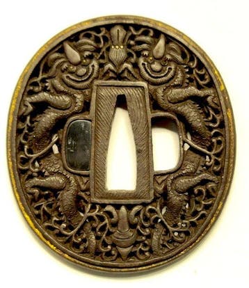 Dragon Tsuba - Nanban - Japan - Edo Periode (1600-1868)