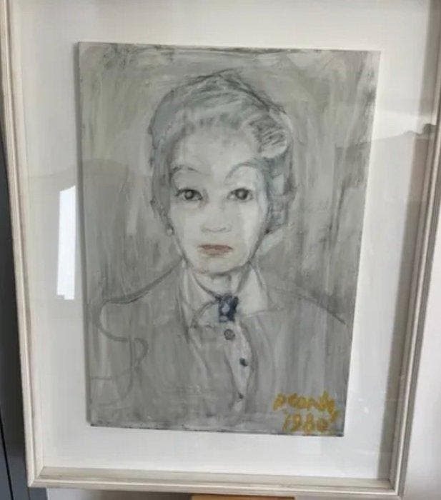 Primo Conti (1900-1988) - Portrait Ginetta Gariboldi Rondi, Antiek en Kunst, Kunst | Schilderijen | Modern