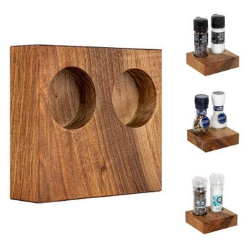 BLOC Solid - Peper en Zout Houder Notenhout Ø 42 mm, Diepte, Verzenden, Nieuw in verpakking