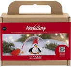 Diykit pakket hobbyset mini kerstbal boetseren pinguïn, Nieuw