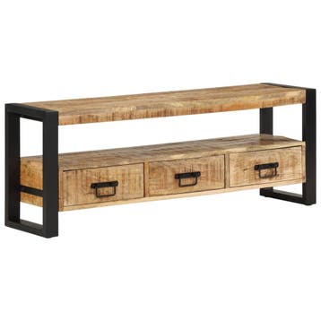 vidaXL Tv-meubel 120x30x45 cm massief mangohout, Verzenden