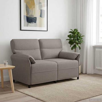 vidaXL 2-Zits Sofa Taupe 138 x 83 x 95 cm, Verzenden