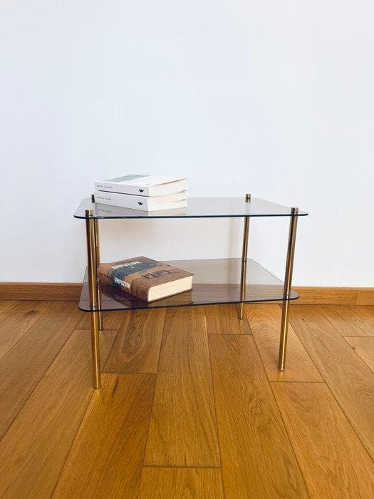Salontafel - Metaal, Glas, Antiek en Kunst, Kunst | Designobjecten