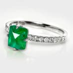 Sans prix de réserve - Bague - 14 carats Or blanc, IGI 1,25