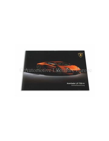 2013 LAMBORGHINI AVENTADOR LP 700-4 VERKORT INSTRUCTIEBOEK.., Ophalen of Verzenden