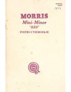 1961 MORRIS MINI MINOR 850 INSTRUCTIEBOEKJE NEDERLANDS, Ophalen of Verzenden