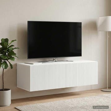 vidaXL Wandmontage TV-kast Wit 98 x 41 x 30 cm Bewerkt hout, Verzenden, Nieuw