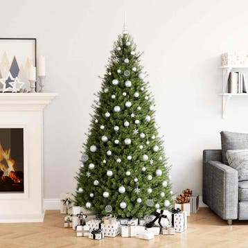 vidaXL 111-delige Kerstballenset polystyreen zilverkleurig, Verzenden