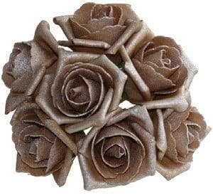 Foamroos Emilia Antique Coffee bundel 7 stuks, Nieuw