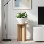 vidaXL Plantenstand 2 pcs Artisanaal eiken Ø29,5 x 40 cm, Verzenden, Nieuw