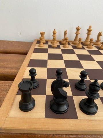Jeu déchecs - vintage schaakspel - Bois