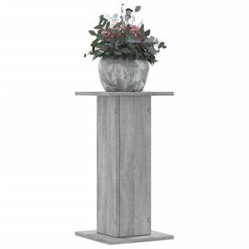 vidaXL Plantenstandaards 2 st 30x30x60 cm bewerkt hout grijs, Verzenden, Nieuw