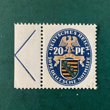 Duitse Rijk 1925 - Combinatie uit boekje : Andreas kruis en, Gestempeld