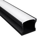 LED Strip Profiel Opbouw | 3 Meter uit één stuk | Zwart | 1, Verzenden, Nieuw