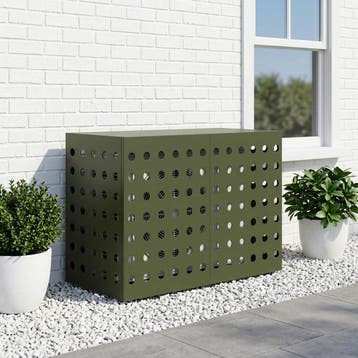 vidaXL Air Conditioner Hoes Olijfgroen 90 x 40 x 60 cm Staal, Verzenden