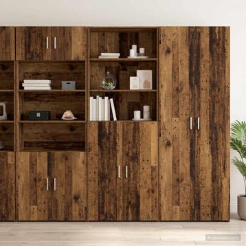vidaXL Highboard Oud hout 70 x 42,5 x 185 cm Bewerkt hout, Verzenden, Nieuw