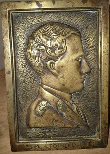 Daumont A. - Reliëf, Koning Leopold 3 en koningin Astrid -, Antiquités & Art