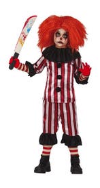 Halloween Kostuum Kind Clown Rood/Wit, Verzenden