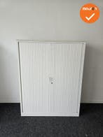 TDS Roldeurkast - 153x120x45cm - Wit met witte kunststof deu, Werkplek, Ophalen of Verzenden, Gebruikt, Kast