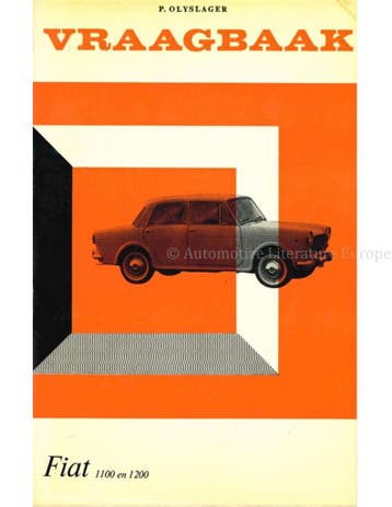 1953-1962  FIAT1100 | 1200- SEDAN | STATIONCAR | SPIDER VR.., Ophalen of Verzenden