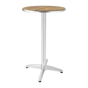 Statafel | Hout/Aluminium | Essenhout Blad | Aluminium, Verzenden, Nieuw in verpakking