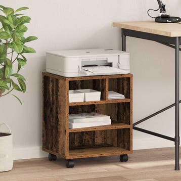vidaXL Printerstand Oud hout 41 x 32 x 48 cm Bewerkt hout, Verzenden