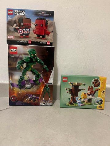 Lego Set - Marvel, BrickHeadz - Lego 76284 40668 40709, Nieuw