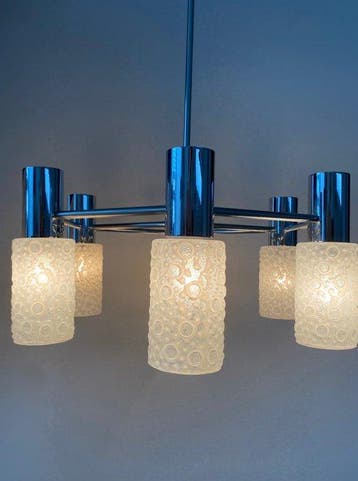 Plafondlamp - Metaal, Glas