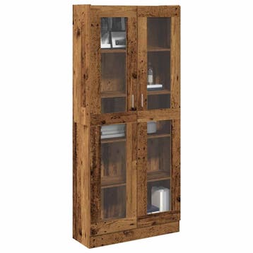 vidaXL Hoge kast 82,5x30,5x185 cm bewerkt hout oud, Verzenden, Nieuw