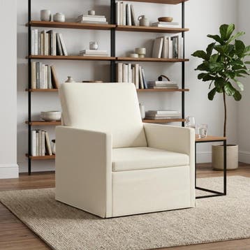 vidaXL Fauteuil Crèmekleurig 70 x 81 x 82 cm Corduroy stof, Verzenden, Nieuw